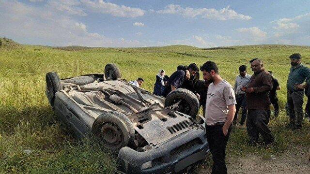 واژگونی سمند در محور سلماس _ خوی ۴ مصدوم برجا گذاشت
