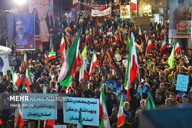 حماسه زنجانی‌ها در یکصدو یکمین شب از شب‌های حضور در میدان