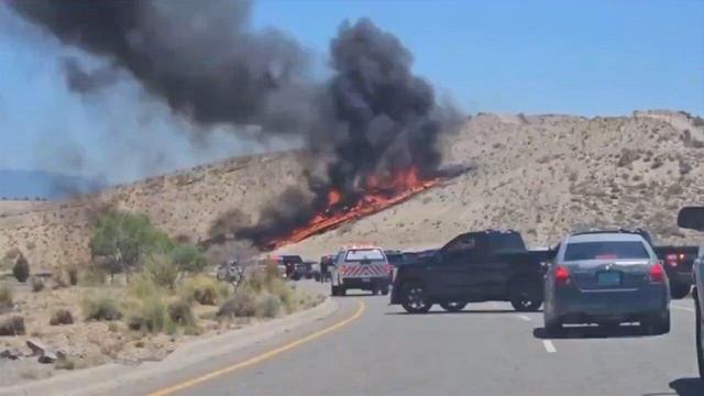 ببینید | سقوط جنگنده اف۱۸ آمریکا در ایالت واشنگتن