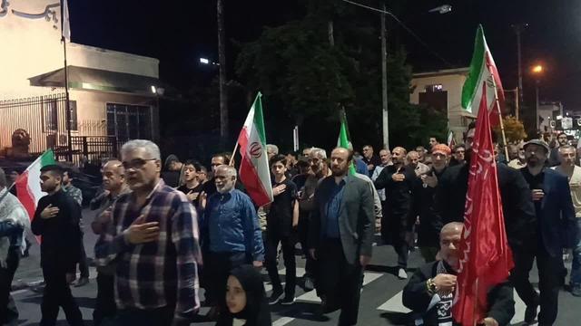 راهپیمایی اقتدار شبانه در نوشهر