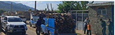 کشف و ضبط بیش از ۴ تن چوب جنگلی قاچاق در پیرانشهر