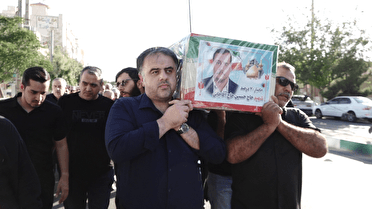 تشییع و خاکسپاری جانباز شهید حاج آقاجانی در قم