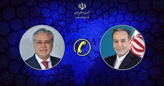 گفتگوی تلفنی وزرای خارجه جمهوری اسلامی ایران و پاکستان