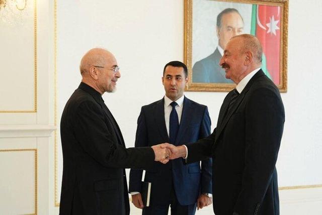 قالیباف در دیدار با الهام علی‌اف: ایران محاسبات آمریکا را به شکست کشاند