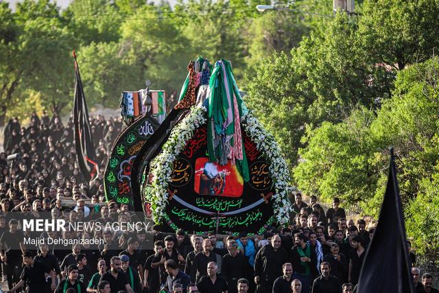 طولانی ترین نخل برداری روز عاشورا در روستای سعیدآباد پیشکوه یزد