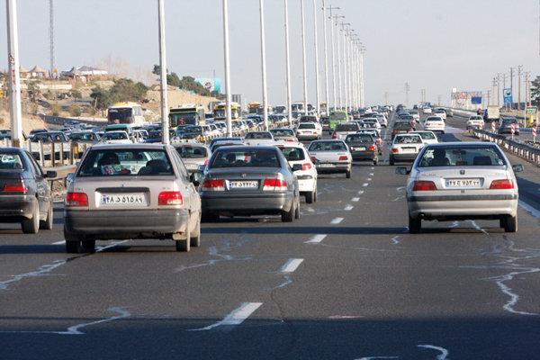 ترافیک سنگین در ورودی تبریز از سمت صوفیان