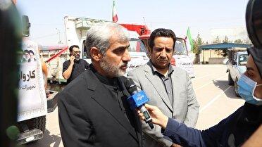 ارسال کاروان خودرویی میناب ۱۶۸ به تمامی شهرستانها و مناطق استان کرمان