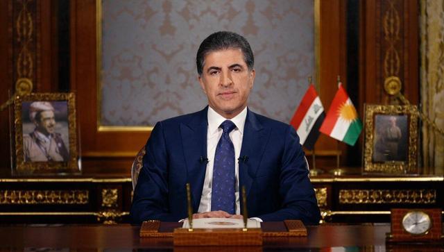 شرکت «نیچیروان بارزانی» در مراسم تشییع پیکر رهبر شهید