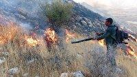 مهار آتش کوه‌های مشرف بر روستا‌های چم بلبل و مله برفی بوستان
