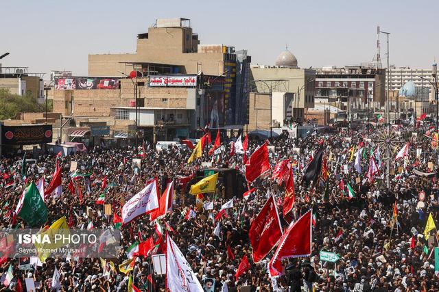 ببینید | لحظاتی از تشییع رهبر شهید انقلاب در نجف اشرف
