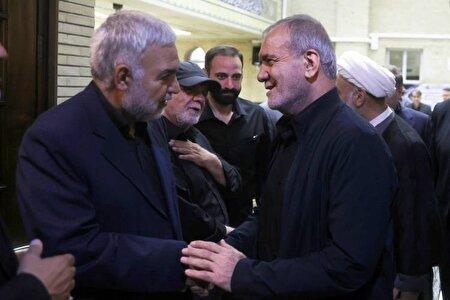 حضور پزشکیان در مراسم ختم پدر دکتر محمدباقر ذوالقدر