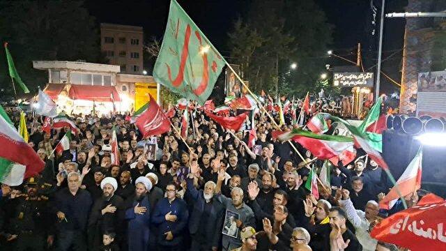 سوگواری و تجمع مردم انقلابی خوی در خونخواهی آقای شهید ایران + عکس