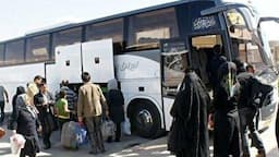توقیف اتوبوس زائران در مرز مهران