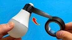 ترفند ساده برای تعمیر لامپ LED سوخته با استفاده از چسب برق (فیلم)