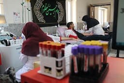 اهدای خون به مناسبت اربعین در پایگاه‌های گلستان