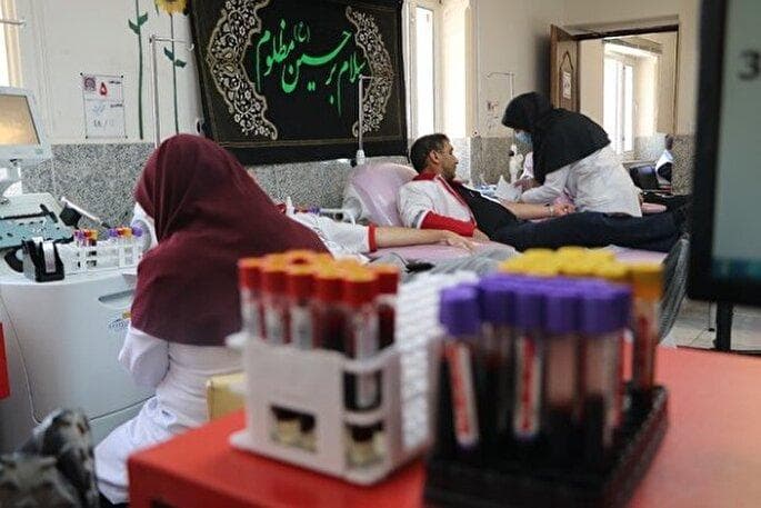 اهدای خون به مناسبت اربعین در پایگاه‌های گلستان