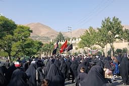 عکس | مراسم پیاده‌روی جاماندگان اربعین در کردستان