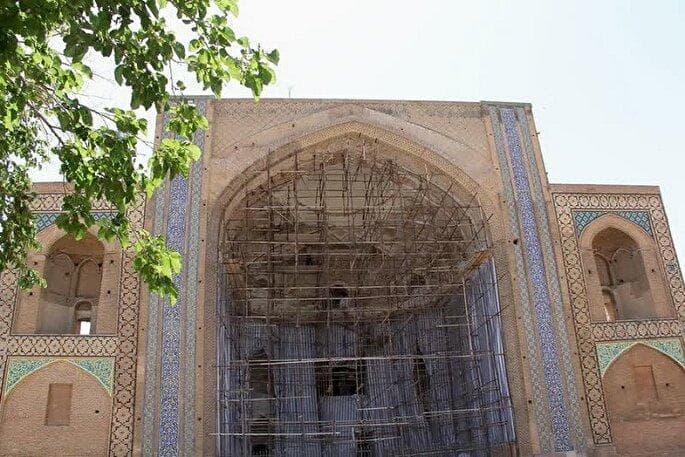 مرمت ایوان جنوبی مسجد جامع عتیق قزوین 