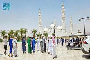 بازدید شرکت‌کنندگان مسابقات قرآن عربستان از مساجد تاریخی مدینه