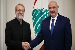 لاریجانی با رئیس‌جمهور لبنان دیدار کرد