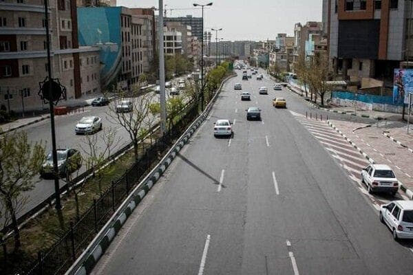 ترافیک عادی و روان در معابر و بزرگراه‌های پایتخت