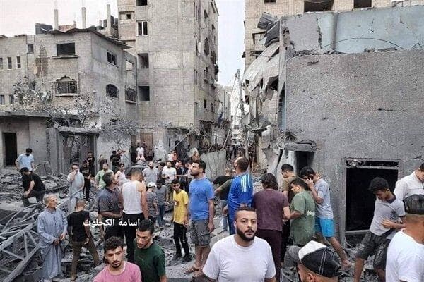 حمله صهیونیست‌ها به اردوگاه الشاطی در غزه