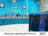 ثبت سرعت ۱.۹۳۳ گیگابیتی ۵G همراه اول در حضور وزیر ارتباطات
