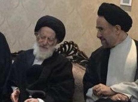 احوال پرسی آیت الله شبیری زنجانی از سیدمحمد خاتمی