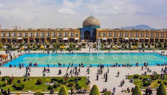 طرح/ میدان نقش جهان اصفهان در زمان آخرین پادشاه صفوی