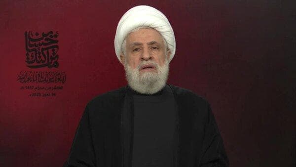 شیخ نعیم قاسم: نباید نسبت به تجاوز آمریکایی-اسرائیلی به خاک قطر سکوت کرد