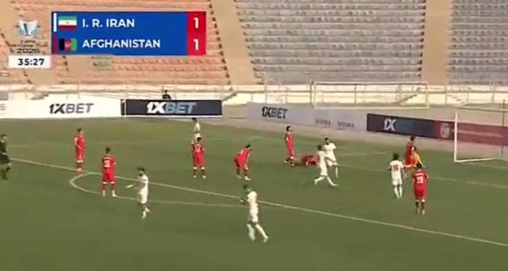 گل دوم ایران به افغانستان در دقیقه ۳۶ | ویدئو