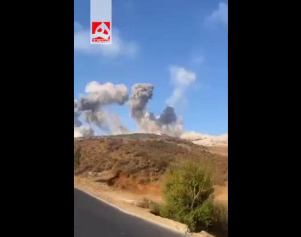 تصاویری از لحظه حمله هوایی به جنوب لبنان