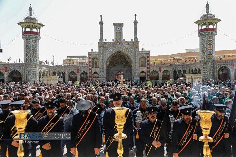 دسته عزاداری خادمان کریمه اهل‌بیت (ع) در روز شهادت امام رئوف (ع)
