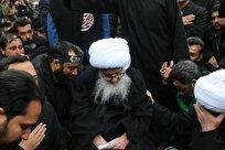 برپایی دسته عزاداری سالروز شهادت امام حسن عسکری با حضور آیت الله وحید خراسانی