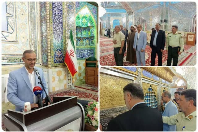 تشرف رئیس کل دادگستری خراسان جنوبی به آستان حسین بن موسی الکاظم (ع)