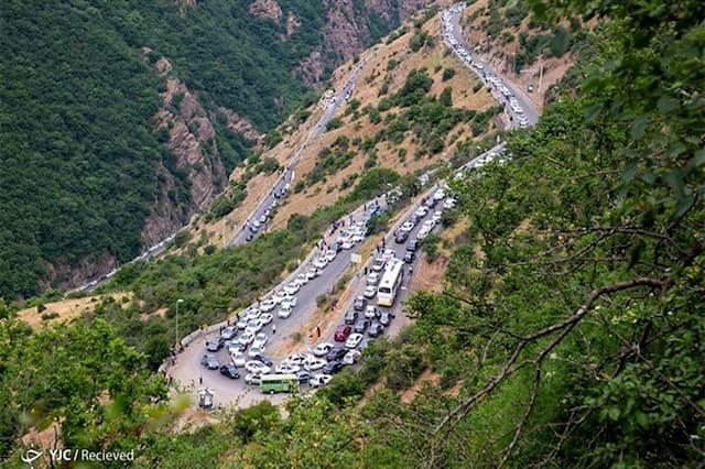 ترافیک پرحجم و روان در جاده‌های مازندران