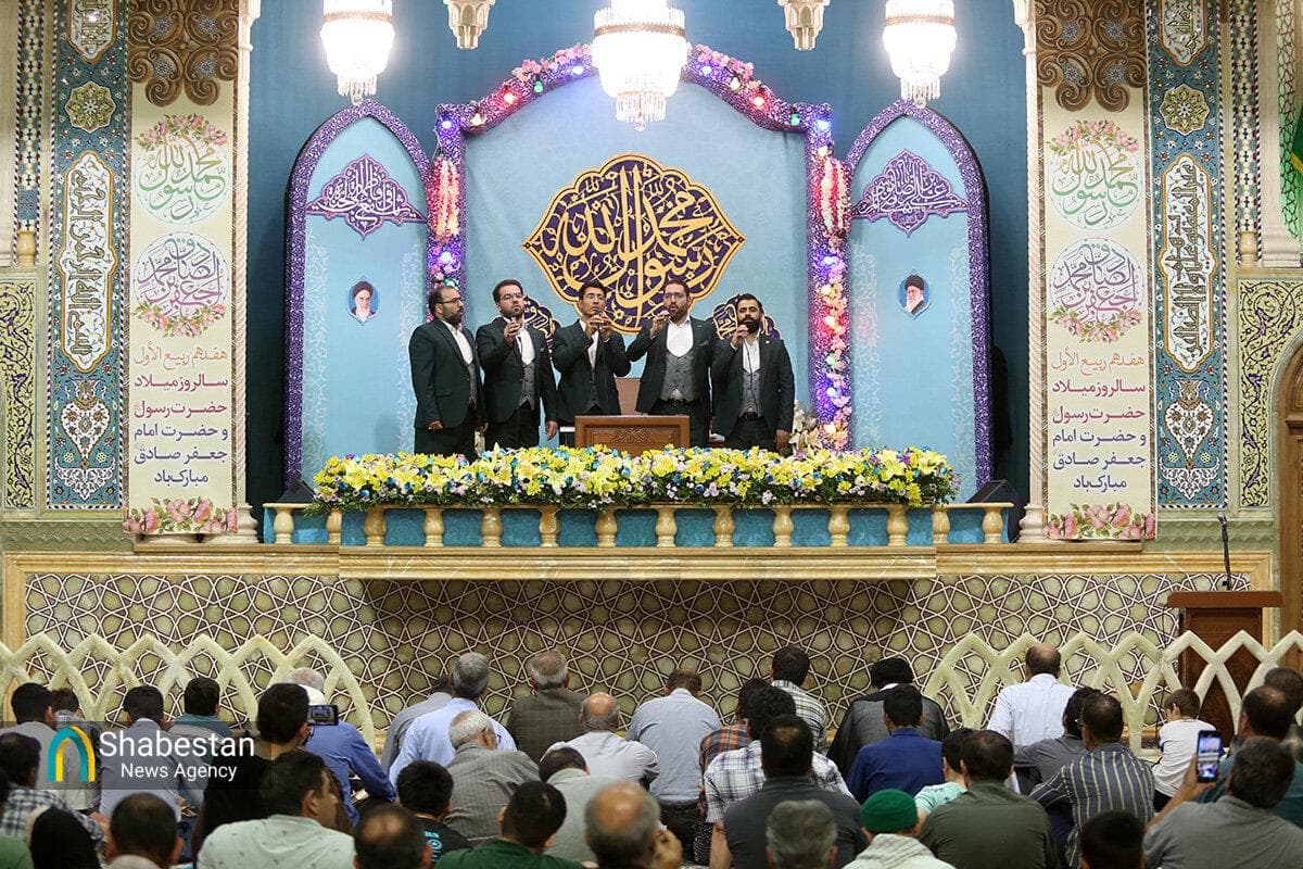 جشن ولادت پیامبر اکرم(ص) و امام جعفر صادق (ع) در حرم بانوی کرامت