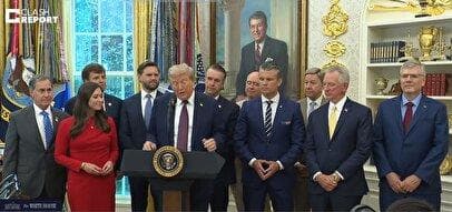 اولین حضور ترامپ جلوی دوربین‌ها پس از چند روز غیبت + فیلم