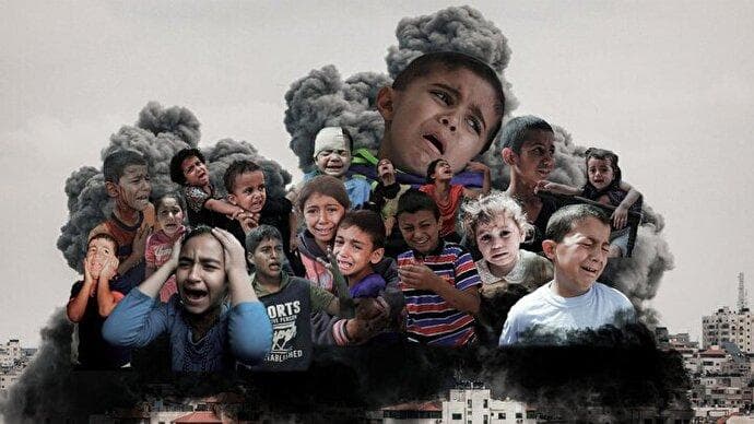 فیلم | حرف‌های دردناک کودک مجروح فلسطینی در غزه