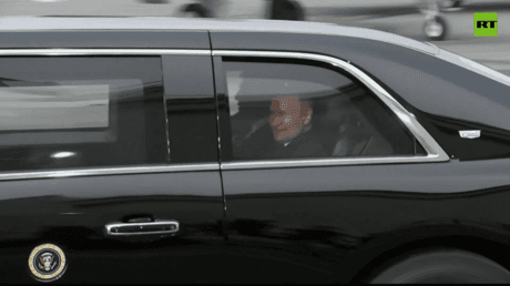 Putin and Trump share presidential limo to Alaska summit venue