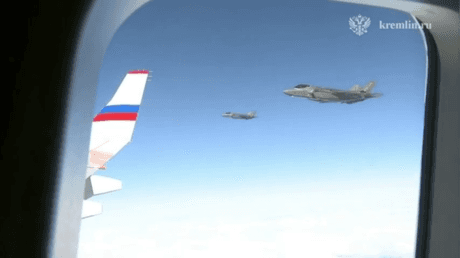 WATCH US F-22 fighter jets escort Putin’s plane
