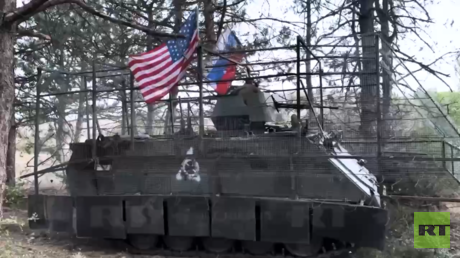 Russian troops from viral video explain why they hoisted US flag
