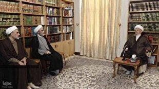 رئیس شورای هماهنگی تبلیغات کشور با مراجع و علمای قم دیدار کرد