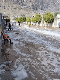 جاری شدن سیل در چرام