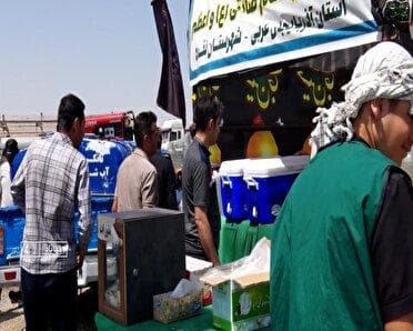 تداوم خدمات‌رسانی به زائران امام حسین (ع) از مهاباد تا تمرچین