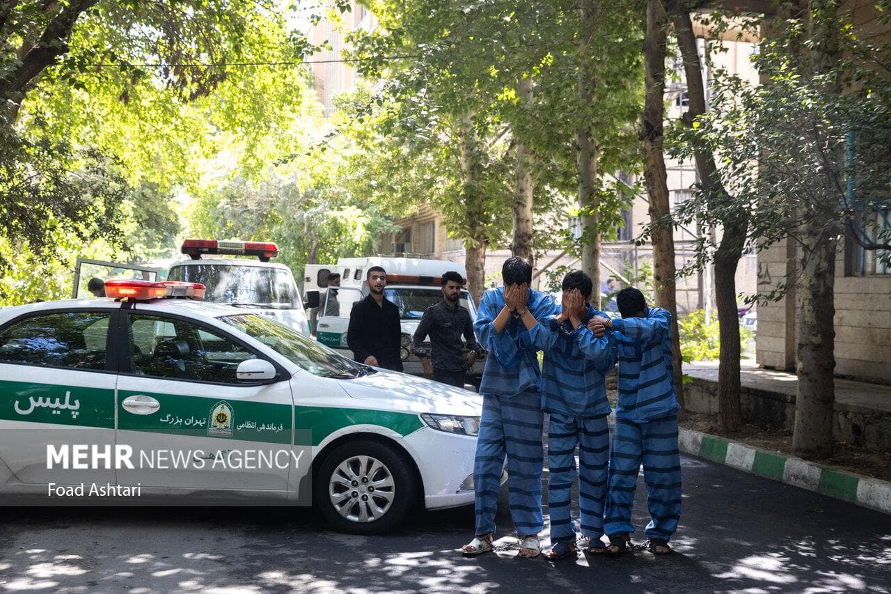 سارقان زورگیر موتورسوار در چنگ قانون