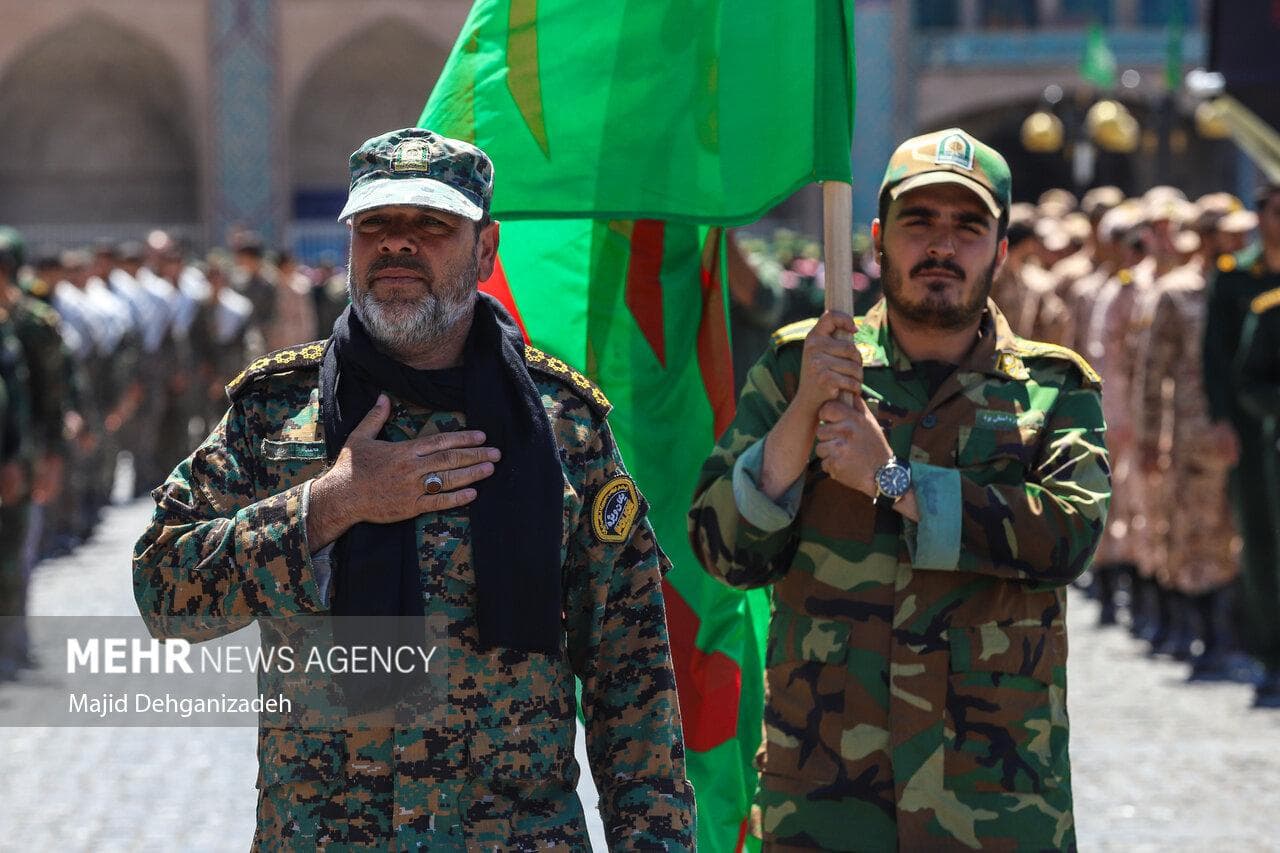 عزاداری نیروهای مسلح شهرستان میبد در سوگ پیامبر اکرم(ص) و امام حسن (ع)
