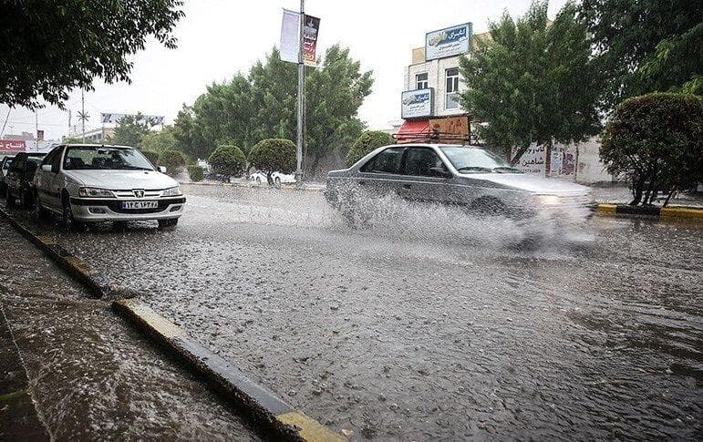 بارش باران در بخش فین هرمزگان