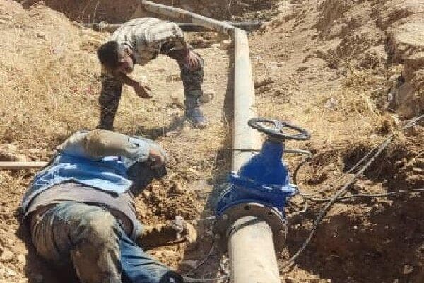 اصلاح و بهسازی خط انتقال آب تلچگاه باشت برای تامین آب پایدار ۲۳ روستا