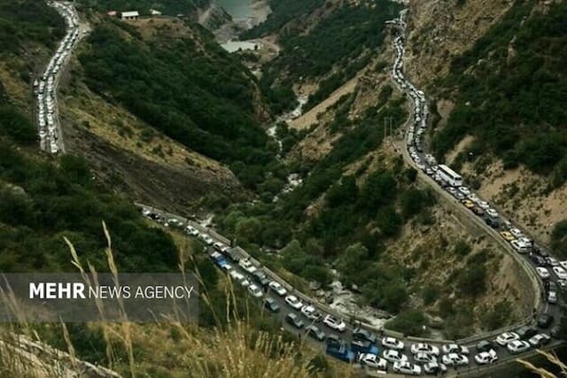ترافیک سنگین در محورهای کندوان و هراز